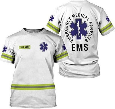 Customized EMS Shirts,EMT Paramedic Uniform Emergency Medical Technician
