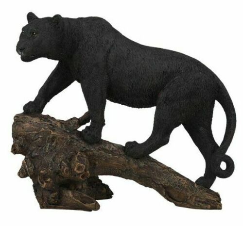 Black Panther Cat - Collectible Miniature Statue 9.5"L New