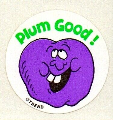 1980s Trend Scratch And Sniff Glossy Plum Good Stinky Stickers Single with TM