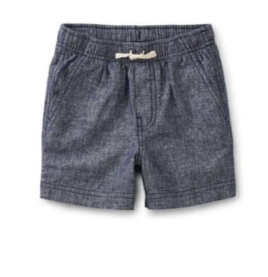 TEA COLLECTION Chambray Pull-on Shorts - Indigo - NWT Boys 8