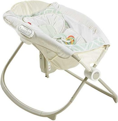Fisher-Price Deluxe Auto Rock 'n Play Sleeper with SmartConnect, Green/White