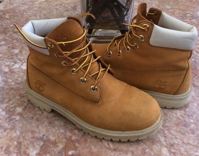 Timberland Junior Boy's White Leather Top Classic Boot