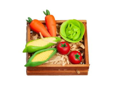 Miniature Vegetable Crate, Farmer's Market Crate, Farm Produce Stand