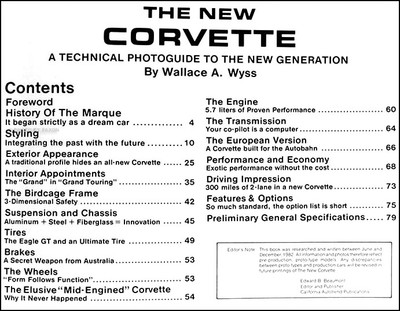 Technical Photoguide Development 1984-1996 C4 Corvette New Old Stock Chevy Book