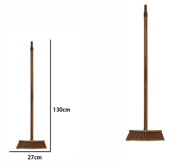 Scopa Con Bastone Effetto Legno Pulizia Ufficio Casa dfh