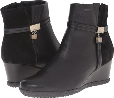 Geox Women's Amelia Stivali Boot, Black, 35 BR/5 M US
