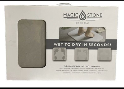 Magic Stone Super Absorbent Quick Dry Bath Mat In Grey - 100% Natural Stone NEW