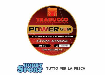 POWER GUM  1,0 mm FILO ELASTICO AMMORTIZZATORE BOBINA 10 MT  TRABUCCO