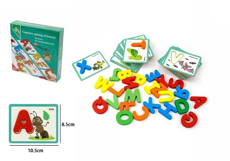 Numeri In Legno Carte Animali Gioco Giocattolo Educativo Bambini dfh