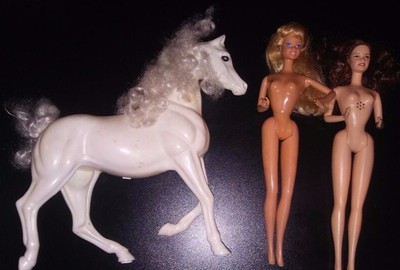 1966 Mattel Inc Barbie Doll Lot of 2 with Horse