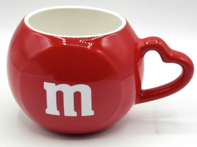 MnM Coffee Cup Adorable Fun And Decorative! Red Ceramic Big M