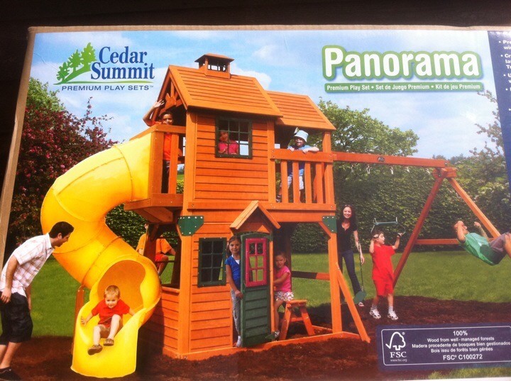 Cedar Summit Playset with swings and slide in Hamilton, South