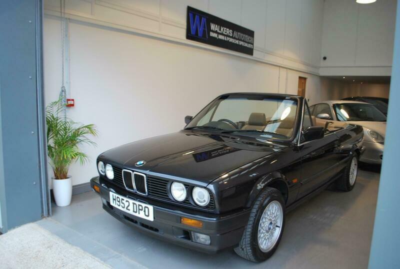 BMW E30 325i Manual Convertible. Diamond Black Metallic, Beige Sports