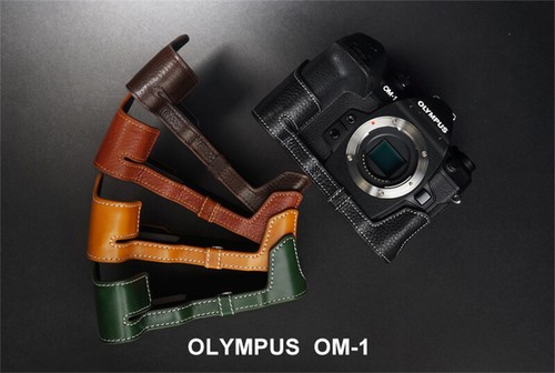 Leather Half Case For Olympus OM-1 OM1 Camera Retro Cover