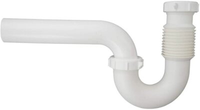 PLUMB PAK PP21240 White 1-1/2 or 1-1/4-inch Inlet Slip Joint Flex 'N Fix P-Trap