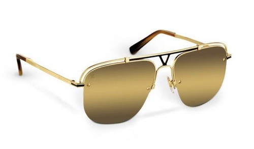 New Authentic Louis Vuitton Boarding Gold W Sunglasses