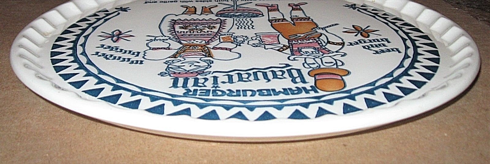 Rare Vintage Royal China Wunder Burger BAVARIAN HAMBURGER SERVING PLATE 11 1/2