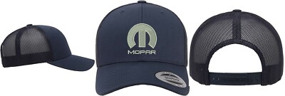 Yupoong Snapback Trucker Structured Embroidered Hat Mopar Motor Car Sport Racing