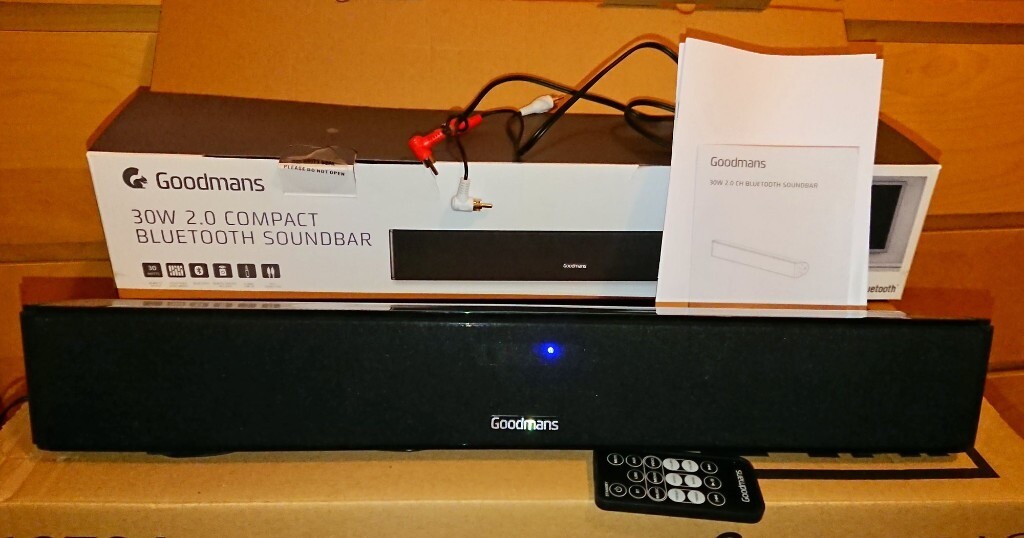 Goodmans 30W 2.0 Bluetooth Compact Soundbar SOLD in East End