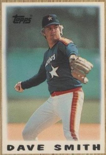 1987 Topps League Leaders Minis - Dave Smith #12