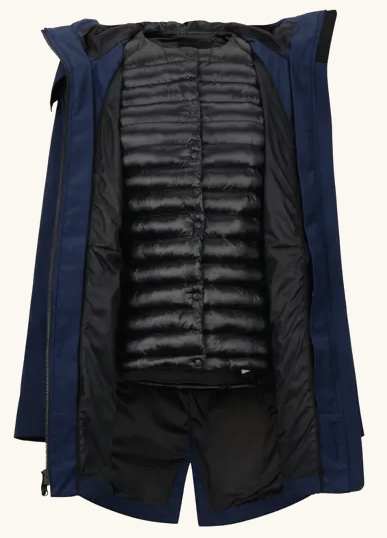 Pre-owned Marmot $425  Womens Size Medium 3 In 1 Vest Jacket Waterproof Indigo Hooded In Blue