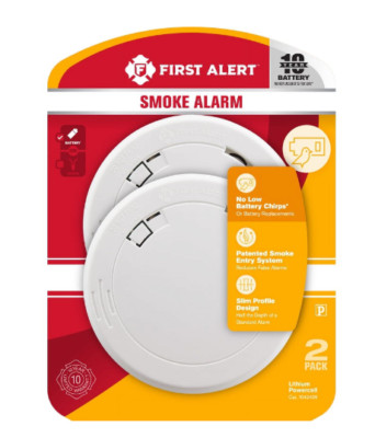 First Alert 1042409 Photoelectric Smoke Detector 2 Pack