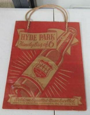 Hyde Park Beer 6 Pack Bag vintage sack 6pk paper st louis mo