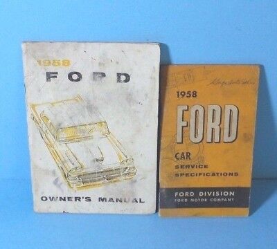 58 1958 Ford Fairline/Ranchero/Country Squire/Courier owners manual ORIGINAL