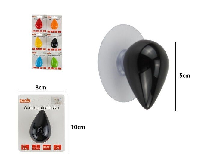 Gancio Appendiabiti Porta Asciugamani Adesivo Colorato A Forma Di Goccia dfh