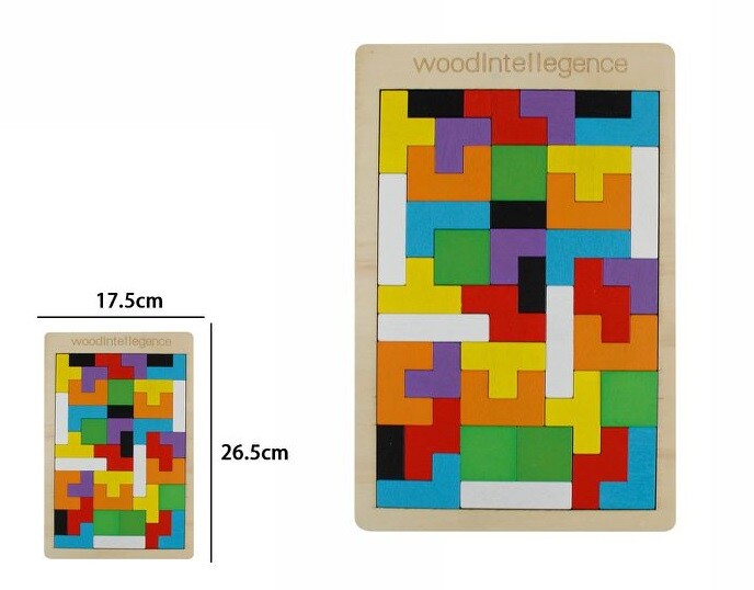 Gioco Bambini Puzzle Legno Colorato Didattico Forme Geometriche 53765a dfh