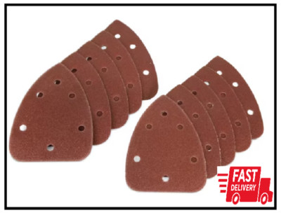 WEN 6301SP120 Detailing Palm Sander 120-Grit Hook and Loop Sandpaper (10-Pack)