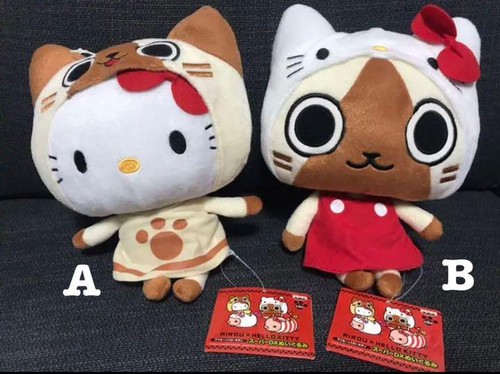 Monster Hunter Airou x Sanrio Hello Kitty Plush Toy 2 Set Monster Hunter Airou x Sanrio Hello Kitty Plush Toy 2 Set