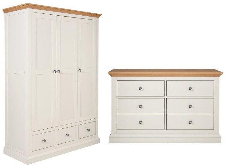 Ideal Home New Hannah 3 Door 3 Drawer Wardrobe And A 3 3 Chest Of 