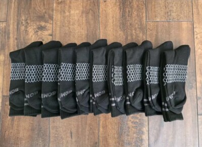 Bombas Socks Unisex Crew Size MEDIUM (Men's 6-9.5, Women's 7.5-11) 9 Pairs