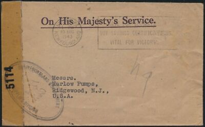 Kanada Brief geffnet durch Zensur St.Johns Neufundland nach Ridgewood,  N.J.
