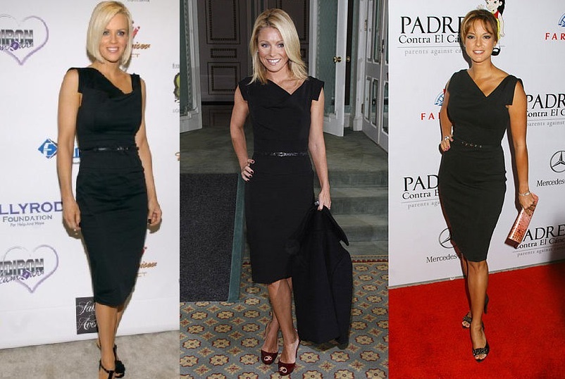 Pre-owned Black Halo Jackie O Belted Sheath Hollywood Celebrity Black Eclipse Dress