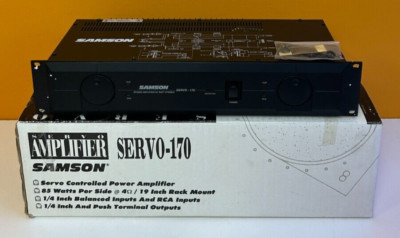 Samson SERVO-170 2-Ch, 85 W, Servo Controlled, Studio Amplifier. New-Open Box!