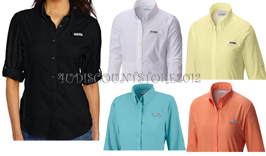 XS S-M-L-XL NEW Columbia Women’s Tamiami II Long Sleeve Shirt