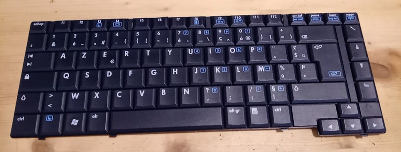 Clavier Azerty Noir Hp Compaq 6715s / 6037b0015805 / 444635-051 / 443811-051