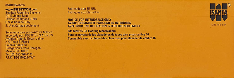 Bostitch FLN-200 2 Inch Flooring L-Nail 1000-Per Box Polished Look Coated New