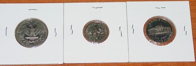 Washington , Roosevelt and Jefferson Proof Coins 1989 loose lot 3 coins