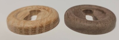 1-1/16" Diameter Walnut & Oak Wood Grain Small Keyhole Cover antique vintage loc