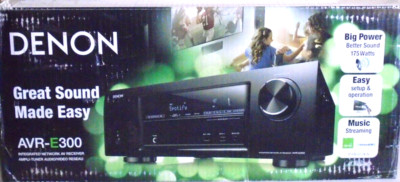 Denon AVR-E300 5 Channel Integrated Network AV Receiver New Open Box Free Ship