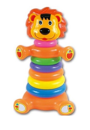 Piramide Ad Anelli Con Leone Gioco Giocattolo Bambini sar