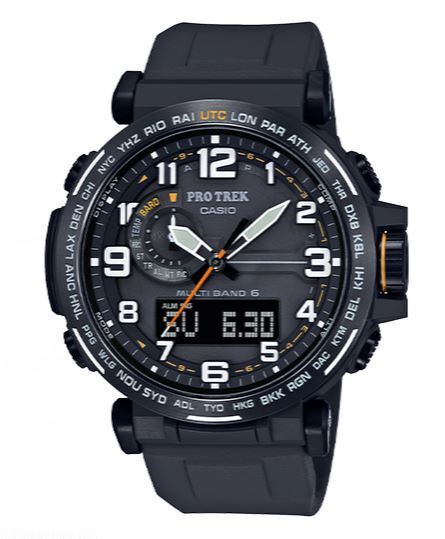 Мужские часы Casio Pro Trek Tough Solar Triple Sensor Atomic 52 мм PRW6600Y-1A9