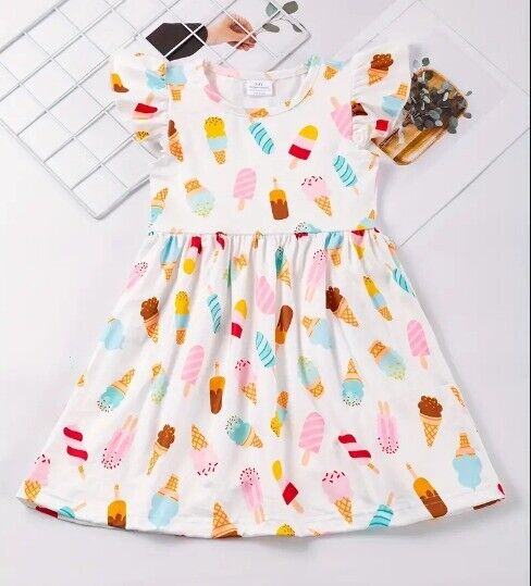NEW Boutique Ice Cream Popsicle Girls Sleeveless Dress