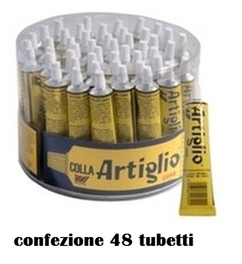 Confezione 48 Tubetti Colla Artiglio Casa Trasparente 25ml Adesivo moc