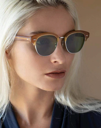 Pre-owned Oliver Peoples Desmon G-15 Polarized Sun 48mm Tuscany Msrp$545 Cumberbatch's Fav In Green