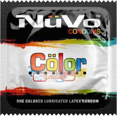 100 pieces pack NuVo Colors CONDOMS LATEX LUBRICATED