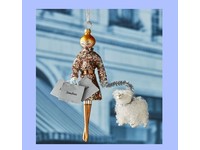 Silver TRACEY Soffieria De Carlini Lady Christmas Ornament Neiman Marcus Box